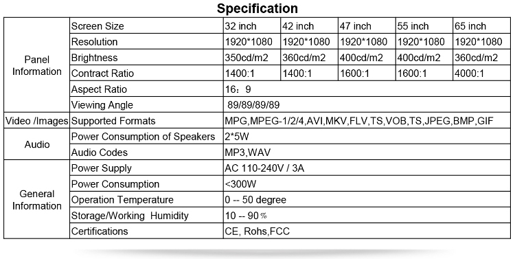 Touch Screen Floor Stand LCD Media Player Kiosk